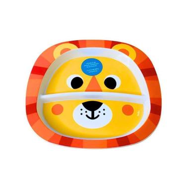Imagem de Pratinho Infantil Bubazzo Leão Com Divisórias 16289 Buba