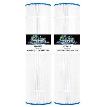 Imagem de HANXER Cartucho de filtro de spa substitui C-8416, Filbur FC-2576, PWWPC150B, 25230-0150S, Posi-Clear PXC-150, Darlly 81504, filtro de banheira de hidromassagem de 150 m², pacote com 2
