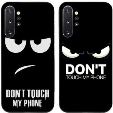 Imagem de 2 peças Don't Touch My Phone impresso TPU gel silicone capa de telefone traseira para Samsung Galaxy (Galaxy Note 10+)