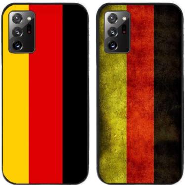Imagem de 2 peças retrô bandeira da Alemanha Deutschland impressa TPU gel silicone capa de telefone traseira para Samsung Galaxy All Series (Galaxy Note 20 Ultra)