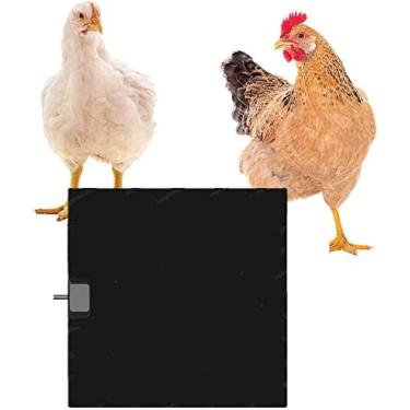 Imagem de Tapete de aquecedores de galinheiro, aquecedor de tela plana de calor radiante de potência ajustável, almofada de aquecimento de cama para animais de estimação para animais de peixes de filh