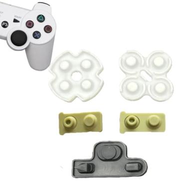 Imagem de 1 Set Silicone Conductive Rubber Pads Replacement for Playstation 3 PS3 Controller Parts for dualshock 3 L1 R1 L2 R2 Adhesive Button Changing Keypad Repair Replacement Part Tool Kit(PS3)
