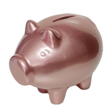 Imagem de Genérico, Cofre Porquinho Porco para guardar moedas Cerâmica Poupança Rosa Rose