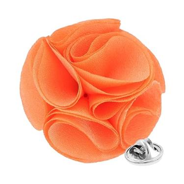 Imagem de Vittorio Vico Broche de lapela formal de flor rosa para homens - broche de rosa, flor de rosa para homens, 2.5" (6.36CM), Poliéster, Não aplicável