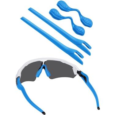 Imagem de BLAZERBUCK Kits de meias de reposição para óculos de sol Oakley Radar EV Series – Azul claro