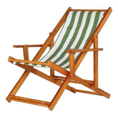Imagem de Espreguiçadeira Preguiçosa Dobrável Mel Cb-list Verde-branco