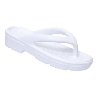 Imagem de Sandálias Ortopédicas Femininas Chinelo Dedo Nuvem Tratorado Calcanhar P/Esporão (Branco, BR, Adulto, Faixa Numérico, M, 39, 40)
