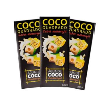 Imagem de Água de Coco Quadrado 9unx200ml Maracujá