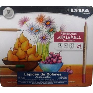Imagem de Lápis de Cor Aquarelável com Estojo Lata, Lyra, 2011240, Rembrandt Aquarell, 24 Cores