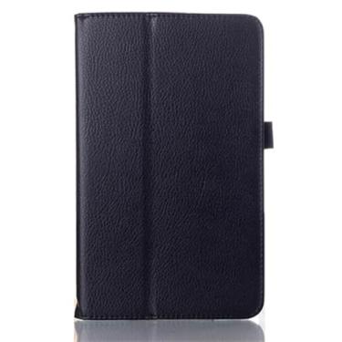 Imagem de Capa flip de couro PU para Amazon Fire HD10 2023 13ª geração HD 10 Plus 2021 11ª geração 2019 9ª 2017 7ª capa protetora (preta, Fire HD10 2019)