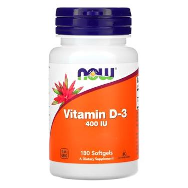 Imagem de NOW Foods Vitamina D-3 400 IU 180 Cáps Softgels Importado