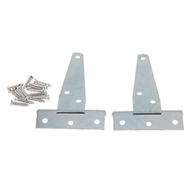 Imagem de Dobradiça em T resistente de 12,7 cm, 2 peças, dobradiças em T de ferro galvanizado para porta de metal de madeira, fácil instalação, forte resistência à corrosão - para portões de jardim, iate -