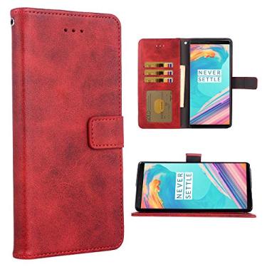Imagem de Capa de telefone para Oneplus 5T Folio Flip Wallet Case, couro PU com compartimentos para cartão de crédito, proteção de corpo inteiro, suporte, capa de telefone para Oneplus5T A5010 One Plus5T 1 Plus