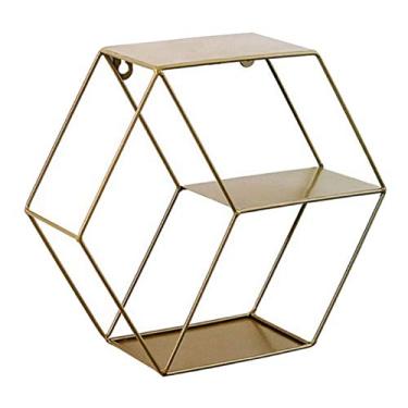 Imagem de Baoblaze Prateleira de Parede Suporte de Parede para Sofá de, dourado