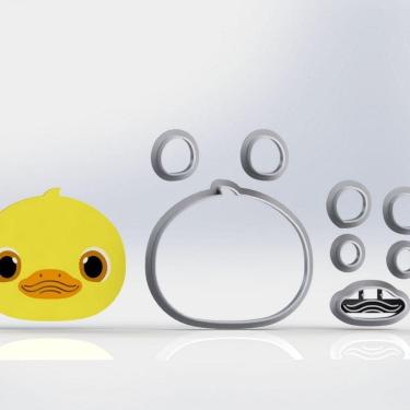 Imagem de Cortador Cocomelon Patinho Modular Tamanho 5cm