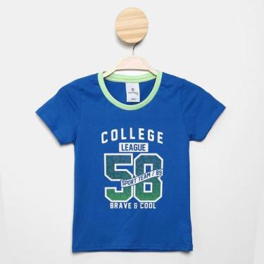 Imagem de Camiseta Infantil Gonew College League Menina, Azul, 10A