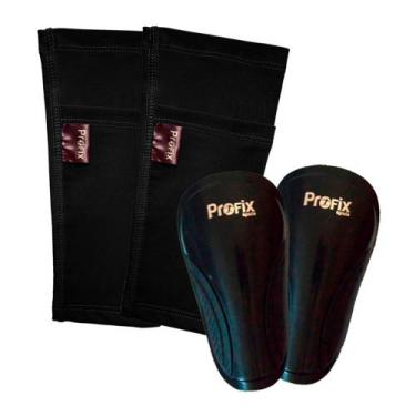 Imagem de Kit Caneleira e Porta Caneleira Preta Adulto Profix - Profix Sports, P
