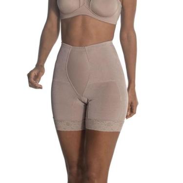 Imagem de Cinta Bermuda DeMillus 46615 Alta Compressão, XG, Bege rosado