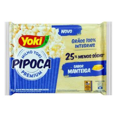Imagem de Pipoca para Microondas Integral sabor Manteiga YOKI 90g