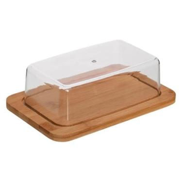 Imagem de Porta Manteiga Frios De Bambu Com Tampa Acrílica - Class Home