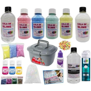 Imagem de Kit Slime Colas Coloridas Super Lindas + Espuma Super Barato - Ine Sli