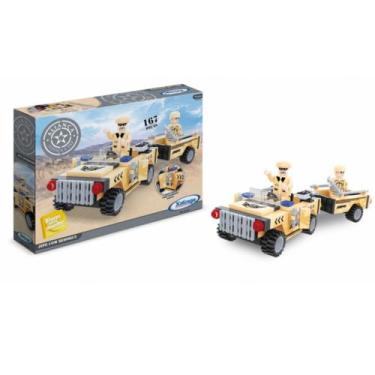 Imagem de Brinquedo de Montar Aliança Justiça e Paz Jipe Com Reboque 167 Peças X