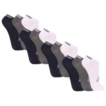 Imagem de Kit Com 12 Pares De Meias Mormaii Cano Curto Masculina Básica Lisa, M 