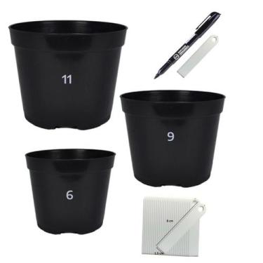 Imagem de Kit para planta com 300 vasos de diferentes tamanhos para flores e mud