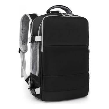 Imagem de Mochila Unissex Grande Faculdade De Bordo Viagem Espaçosa Porta Tenis 