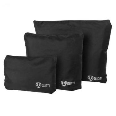 Imagem de Kit Organizador de Mala para Viagem Preto 6 Peças Quati Travel - QKO-0