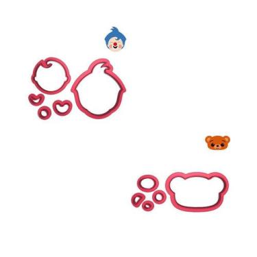 Imagem de Kit 2 Cortadores Circo Urso Plim Plim - DOCE IMPRESSO, 7,5cm