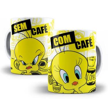 Imagem de Caneca Piu Piu Looney Tunes Com Café Sem Café Porcelana - Tio da Canec
