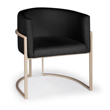 Imagem de Cadeira Angico Aço Carbono Dourado - Drop mobiliário
