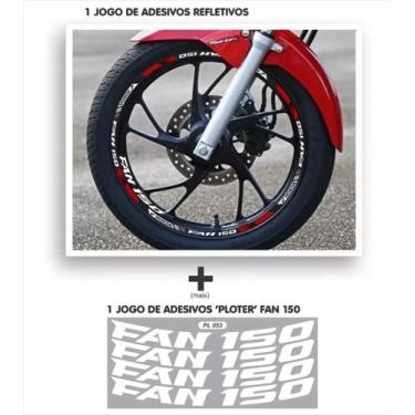 Imagem de 1 Kit Adesivo Refletivo + 1 Kit Adesivo  Ploter  - Fan 150 - Resitank