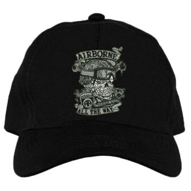 Imagem de Boné Kaluapa Airbone Caveira, Unissex, Único, Preto