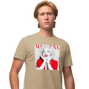 Imagem de Camisa Camiseta Masculina Estampada Madonna 100% Algodão Fio 30.1 Pent