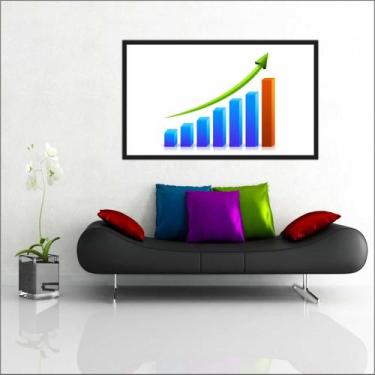 Imagem de Quadro Decorativo Escritórios Contabilidade Economia Com Moldura TT12 