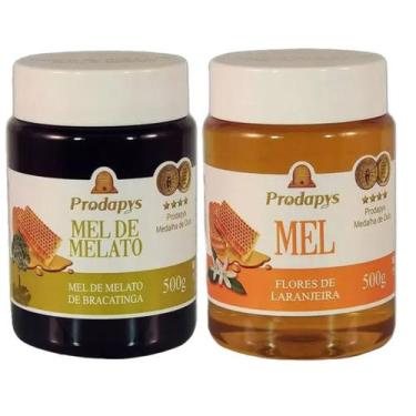 Imagem de Kit Mel Flores de Laranjeira e Mel Melato de Bracatinga 500g - Prodapy