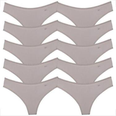 Imagem de Kit 10 Tangas Conforto Fio Duplo Feminina Elegante Atacado - Básica Li