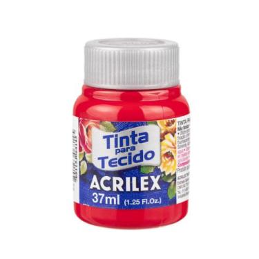 Imagem de Tinta Acrilex Para Tecido 37 Ml Fosca - Metallica Acessórios, Vermelho