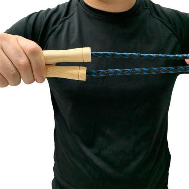 Imagem de Corda de Pular Nylon Com 2,20mts Pegada de Madeira Dafoca Sports