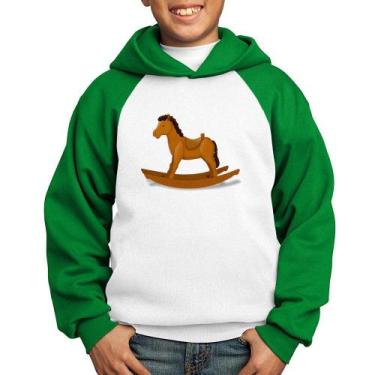 Imagem de Moletom Infantil Cavalinho De Pau - Foca na Moda, Branco, Verde, 4