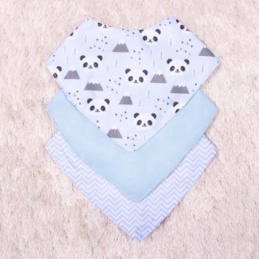 Imagem de Kit 03 babadores infantil (Tipo bandana) - várias estampas - Era uma v