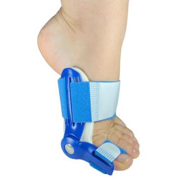 Imagem de Corretor Ortopédico Articulado Tala Para Joanete Noturno Cor Azul Tama