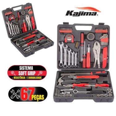 Imagem de Maleta De Ferramentas Kajima JFH67P Com 67 Peças Soft Grip E Maleta Pl