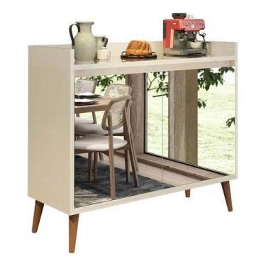 Imagem de Buffet delux delta classico glos com espelho 2 portas off white - Vill