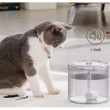 Imagem de Bebedouro com Filtro Automático 1,8L para Pet Gato Cão com Água Corren