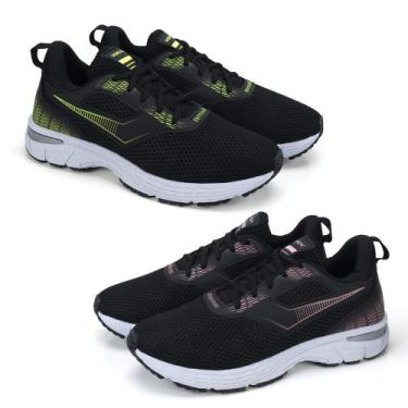 Imagem de Kit 2 Pares Tênis Fitness Esporte Cadarço Conforto Caminhada - Vorax, 