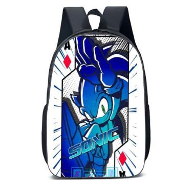 Imagem de Mochila Escolar Infanto Juvenil Sonic Jogos  Novidades 0515 - Geek Ski