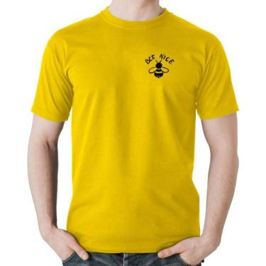 Imagem de Camiseta Algodão Bee Nice - Foca na Moda, Amarelo, P